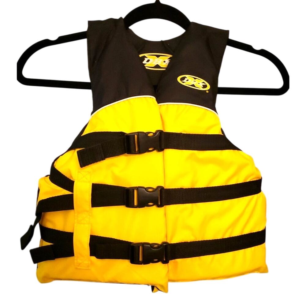 DBX Youth Type III PFD 50-90lb Water Ski Style A Model 1701Y-A Yellow